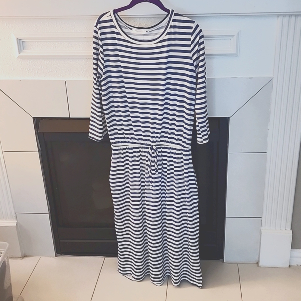 Blue/White Stripe Dress